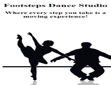 Tablet Screenshot of footstepsdancestudio.com